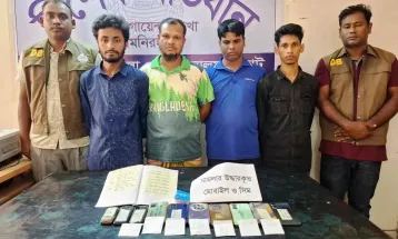 লালমনিরহাটে  অনলাইন জুয়া সিন্ডিকেটের চার সদস্য গ্রেপ্তার, ১২৫টি সিম কার্ড জব্দ