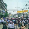 ২১ দফা দাবীতে রেলগেট অবরোধ করে কারমাইকেল কলেজের শিক্ষার্থীদের বিক্ষোভ