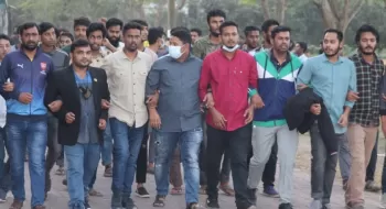 বিজয়ের ৫০বছরে উপলক্ষে বেরোবি ছাত্রলীগের আনন্দ মিছিল
