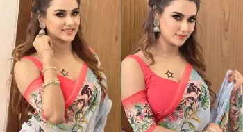 শাড়িতে উষ্ণতা ছড়ালেন ইয়ামিন হক ববি