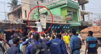 ঠাকুরগাঁওয়ে বিএনপির মাইক খুলে নেওয়ার চেষ্টা আওয়ামী লীগের