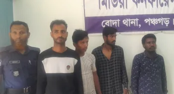 পঞ্চগড়ে ভাড়া নিয়ে ভ্যানচালককে অপহরণ, চার অপহরণকারী গ্রেফতার