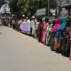 কুড়িগ্রামে আবাসিক এলাকায় মোবাইল টাওয়ার নির্মাণ বন্ধ ও অপসারনের দাবি