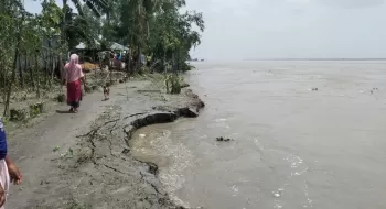 বন্যার পর এবার তীব্র নদী ভাঙ্গন, এ যেন মরার উপর খরার ঘাঁ