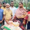 রংপুরে আগুনে ক্ষতিগ্রস্ত দুই পরিবারের পাশে জেলা ছাত্রলীগ সভাপতি