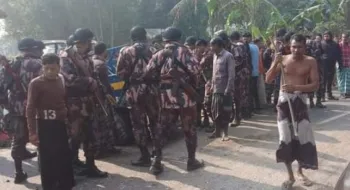 বাসের সঙ্গে সংঘর্ষ, বিজিবি টহল গাড়ির চালক নিহত