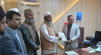 নীলফামারীতে সা'দ পন্থী তাবলীগ জামাতের স্মারকলিপি প্রদান