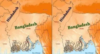 উত্তরবঙ্গ নিয়ে নতুন হিন্দুদেশ গঠনে মানচিত্র প্রকাশ করল ভারতের সেনাকর্মকর্তা