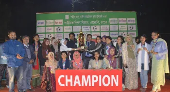 বেরোবিতে শহীদ আবু সাঈদ আন্তঃবিভাগ ফুটবল টুর্নামেন্টের পুরস্কার বিতরণী অনুষ্ঠিত