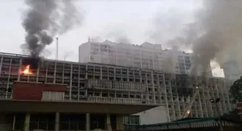 আগুনে পুড়ে সচিবালয়ের প্রায় ২০০ কক্ষ ক্ষতিগ্রস্ত