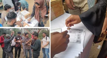 ঢাবিতে ডামি নির্বাচন প্রদর্শনী ও ভোটদান প্রতিযোগিতা