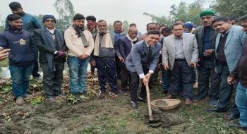 নীলফামারীর চওড়া বিলের আট কিলোমিটার সেচ নালা খনন কাজের উদ্বোধন
