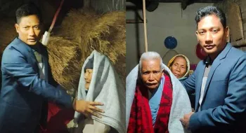 মিঠাপুকুরে গভীর রাতে কম্বল নিয়ে শীতার্তদের পাশে ইউএনও