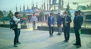 আবু সাঈদ হত্যার ঘটনাস্থল পরিদর্শনে অপরাধ ট্রাইব্যুনাল দল