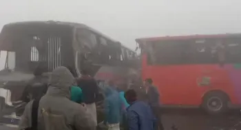 রংপুর-ঢাকা মহাসড়কে ঘন কুয়াশায় দুর্ঘটনার কবলে ৬টি গাড়ি, আহত ২৫