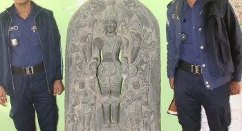 বীরগঞ্জে ৩৯৫ কেজি ওজনের কষ্টিপাথরের বিষ্ণুমূর্তি উদ্ধার, আটক ১