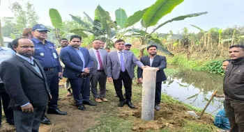 নীলফামারীর সুই নদীর সীমানা নির্ধারন শুরু