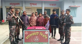 ঠাকুরগাঁও সীমান্তে অবৈধ অনুপ্রবেশের সময় ৫ বাংলাদেশি আটক 