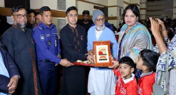 নীলফামারীতে আন্তর্জাতিক মাতৃভাষা দিবস উপলক্ষে ভাষাসৈনিক পরিবারকে সংবর্ধনা