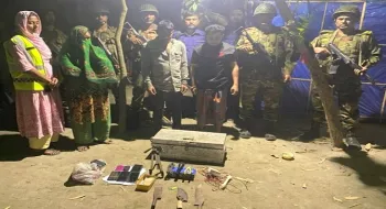 কিশোরীগঞ্জে যৌথবাহিনীর অভিযানে ভিসা প্রতারক চক্রের নারী সহ ৩ সদস্য গ্রেপ্তার