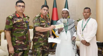শহীদ আবু সাঈদের পরিবারকে সেনাপ্রধানের আর্থিক সহায়তা
