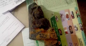 নন্দীগ্রামে কষ্টিপাথরের সরস্বতী মূর্তি উদ্ধার