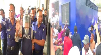 নীলফামারীতে আদালতে হাজিরা দিতে এসে জনরোসের মুখে  সাবেক সংসদ আফতাব উদ্দিন সরকার