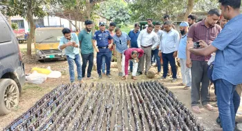 ফুলবাড়ী থানায় ৫২ লক্ষ টাকার মাদকদ্রব্য ধ্বংস