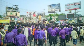 রংপুরে পলিটেকনিকের শিক্ষার্থীদের বিক্ষোভ, সড়ক অবরোধ