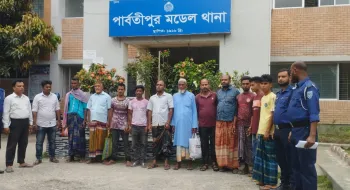 পার্বতীপুরে আওয়ামী লীগের চার নেতা সহ ১৩ জন আটক