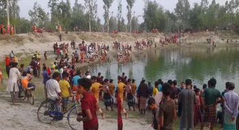 ডুবে যাওয়ার ৬ঘন্টা পর পুকুর থেকে শিশু মিরাজের লাশ উদ্ধার