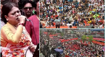 বিএনপির শ্রমিক সমাবেশ, মঞ্চে চলছে গান