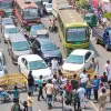 শ্যামলীতে ব্লকেড, দীর্ঘ যানজটে চরম ভোগান্তি