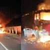 দিনাজপুরে ট্রাকচাপায় ২ যুবকের মৃত্যু, ট্রাকে উত্তেজিত জনতার আগুন