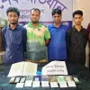 লালমনিরহাটে  অনলাইন জুয়া সিন্ডিকেটের চার সদস্য গ্রেপ্তার, ১২৫টি সিম কার্ড জব্দ