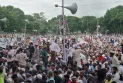 স্লোগানে স্লোগানে মুখর রংপুর জিলা স্কুল মাঠ