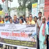 ধর্ষণ, খুন ও মিথ্যা মামলার প্রতিবাদে নীলফামারীতে হিন্দু মহাজোটের মানববন্ধন