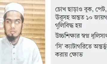 নিভে গেছে দুই চোখের আলো শরীরেও স্প্লিন্টারের যন্ত্রণা