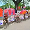 পাখি সুরক্ষায় সৈয়দপুরে রিকশায় প্ল্যাকার্ড স্থাপন