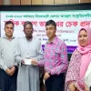 নীলফামারীতে অস্বচ্ছল ৩৪জন সংস্কৃতিসেবীর মাঝে কল্যাণ ভাতার চেক বিতরণ
