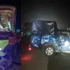 চেকপোস্টে দাঁড়িয়ে থাকা ট্রাকে বাসের ধাক্কা, নিহত ২