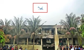 মাইলস্টোন স্কুলের সেই ভবনের ওপর দিয়ে আবারও উড়ছে বিমান