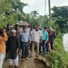 পানিবন্দি মানুষের খোঁজ নিতে পরিদর্শনে পাটগ্রামের ইউএনও 