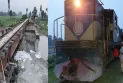 কুড়িগ্রামে একটি গ্রামে স্টেশন ছাড়াই থামে ট্রেন