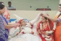 হাত-পায়ে ব্যান্ডেজ নিয়েই হাসপাতালে বিয়ে