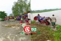 অতিভারি বৃষ্টি ফলে তিস্তা নদীতে পানি বৃদ্ধি,নদীর দিক পরিবর্তনে ভাঙ্গন শুরু