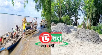 তিস্তায় অবৈধভাবে পাথর উত্তোলনে মহোৎসব,বেড়েছে নদী ভাঙ্গন