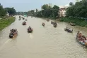 প্রতিমা বিসর্জন দিতে গিয়ে নৌকা থেকে পড়ে কিশোর নিখোঁজ