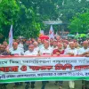 তফসিল ঘোষণার আগেই তিস্তা মহাপরিকল্পনার  কাজ শুরুর দাবিতে পদযাত্রা ও স্মারকলিপি প্রদান