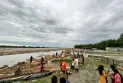 কুড়িগ্রামে নদীতে ভেসে আসছে হাজার হাজার গাছের গুড়ি